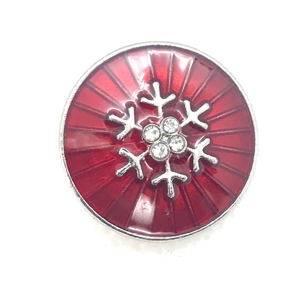 Snowflake snap button 20mm gingersnaps ASN20